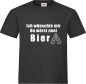 Preview: "2 Bier" T-Shirt unisex schwarz