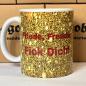 Preview: "Friede, Freude, Fick Dich!" gold rot Keramiktasse 11oz