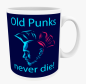 Preview: "Old Punks never die!" Keramiktasse dunkelblau