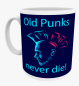 Preview: "Old Punks never die!" Keramiktasse dunkelblau