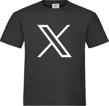 "X" T-Shirt unisex schwarz