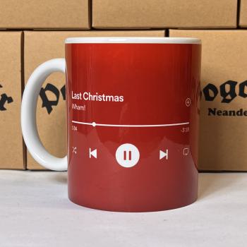 "Letzte Weihnachten" in rot Keramiktasse 11oz