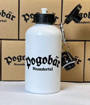 "Pogobär Neandertal" Alu-Trinkflasche weiß