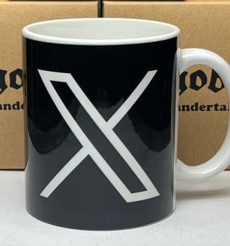 "X" Keramiktasse schwarz