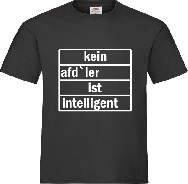 "intelligent" T-Shirt unisex schwarz