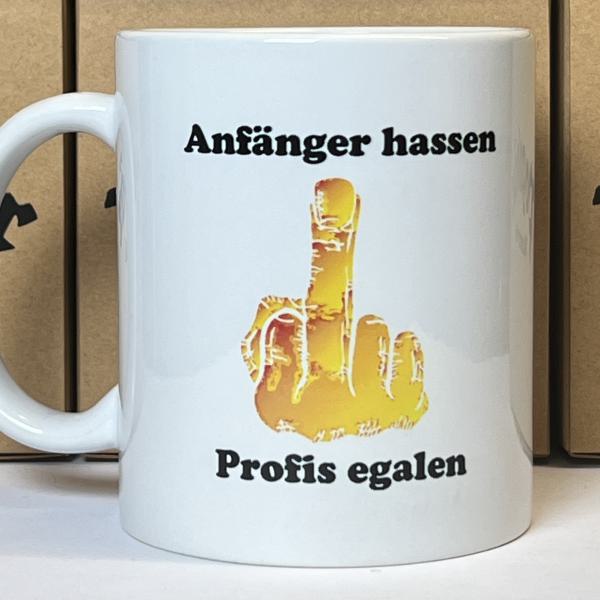 "Anfänger hassen" Keramiktasse