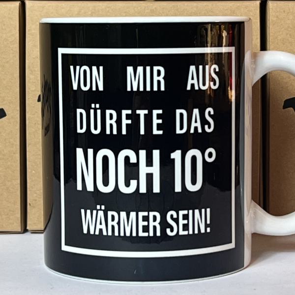 "10° wärmer" Keramiktasse schwarz